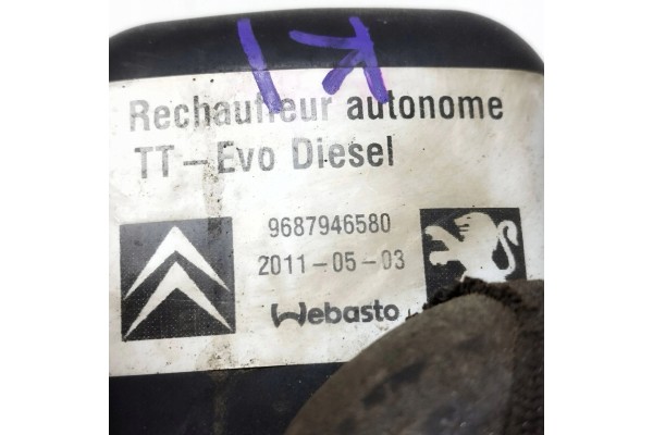 2013 Peugeot 508 Parking heater Webasto 9018615C Quality of parts according to GVO O original with manufacturer s logo OE
