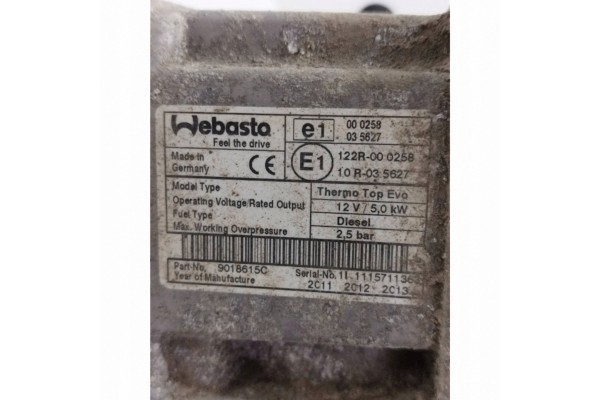 Calefactor Auxiliar Webasto para Peugeot 508 2013 9018615C