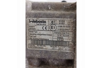 Calefactor Auxiliar Webasto para Peugeot 508 2013 9018615C