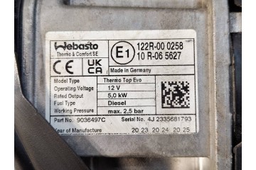 Calefactor estacionario Webasto 32289975 para Volvo V90