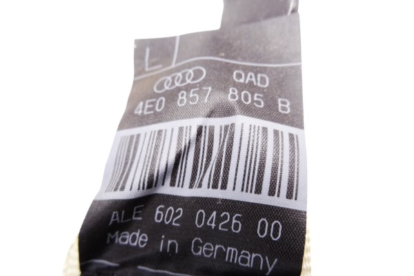 4E0857805B CINTURON SEGURIDAD TRASERO IZQUIERDO AUDI A8 (4E) 3.0 TDI Quattro 2005 4E0857805B 211523 AUDI - 1