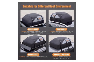 Roof rack 566 liters foldable waterproof 1000D Customs tariff code 39263000