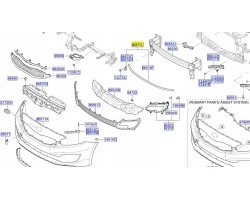 Front bumper reinforcement Kia Ceed 2012