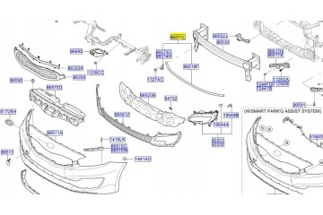 Front bumper reinforcement Kia Ceed 2012