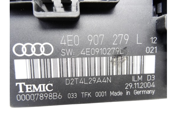 4E0907279L  MODULO ELECTRONICO AUDI A8 (4E) 3.0 TDI Quattro 2005 4E0907279L 211548 AUDI - 1