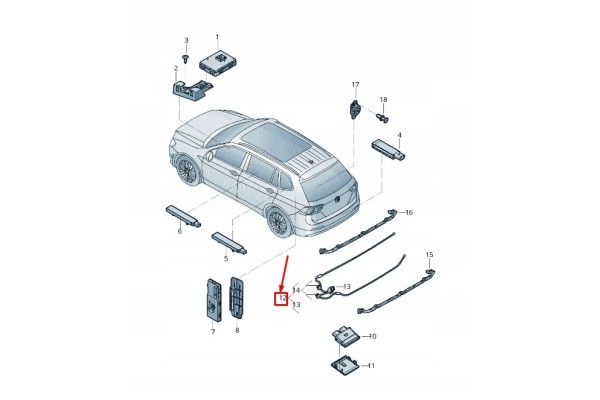 VW TIGUAN AD Tailgate Open Sensor 5NA962253 Factory NEW OEM