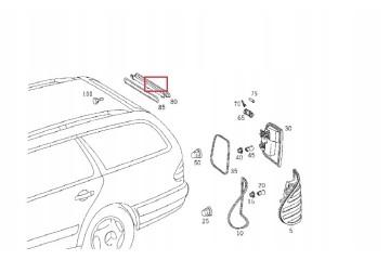 MERCEDES E CLASS W210 Light stop additional upper OE Packaging status original