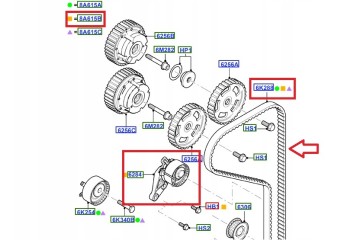 Timing belt kit 1672143 Ford OE 3M5Q 8A615 DA Packaging status original