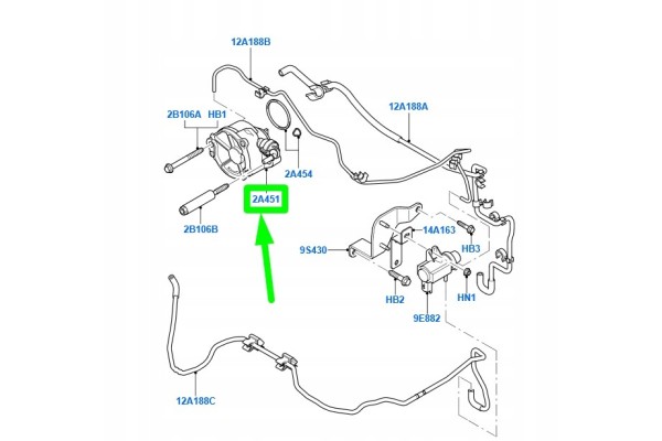 Vacuum pump kit FORD C MAX MK1 1487860 3M5Q 2A451 AE ORIGINAL Catalog number of the part 1487860