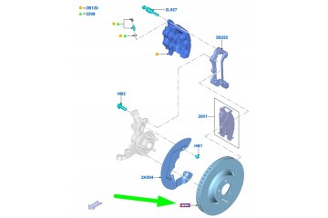GD FORD MUSTANG MK6 Front brake disc 2215263 GR3C 1125 F 2PCS Catalog number of the part 2215263