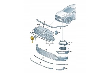 VOLKSWAGEN OE VW NEW STAMP EMBLEM TROC OE 2GA853601 JZA Catalog number of the part 2GA853601JZA