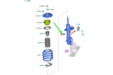 FORD MONDEO MK5 Front Left Shock Absorber DG9C 18K001 MEA 2122538 GENUINE Catalog number of the part 2122538