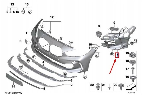 OE BMW 51118070937 LAMP MOUNT BMW P 1 F40 LE