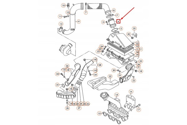 AUDI A3 8L Air flowmeter 074906461 ORIGINAL Packaging status original
