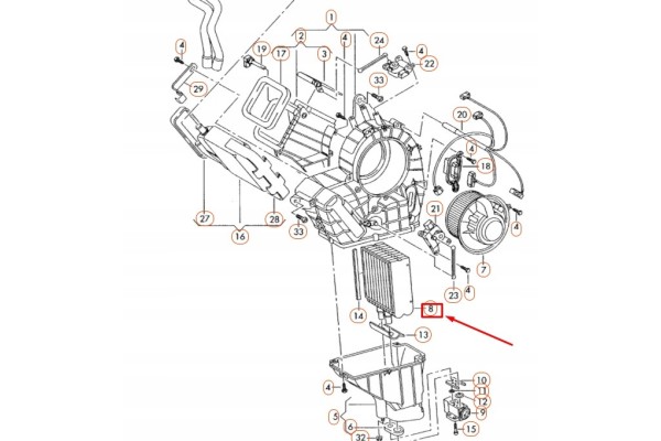 OE VAG 7E0820105A AIR CONDITIONING EVAPORATOR VW TRANSPORTER 03 Catalog number of the part 7E0820105A