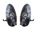 HEADLIGHTS NISSAN MICRA K12 2007 2010 BLACK