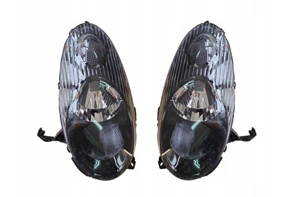 HEADLIGHTS NISSAN MICRA K12 2007 2010 BLACK