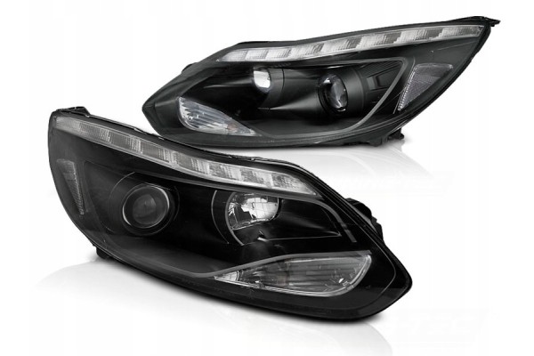 FRONT LAMP FORD FOCUS 3 III MK3 11 14 LED BLACK MOTORS REG FREEBIE Catalog number of the part LPFO92 mhm