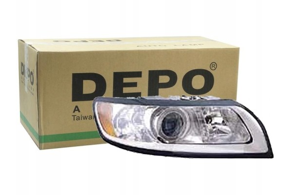 Volvo S40 V50 2008 12 Headlight Right Depo Height adjustment electric