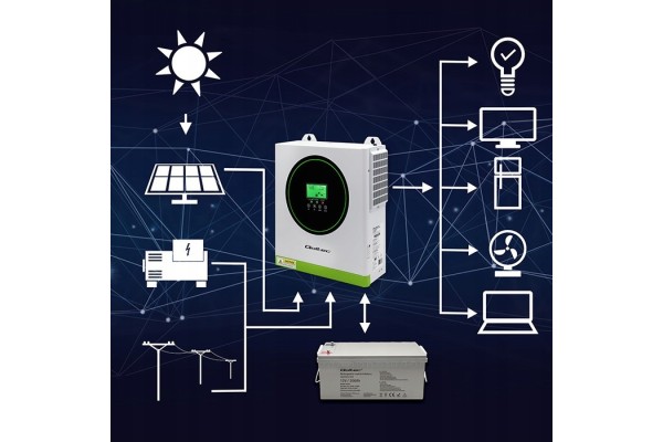 Qoltec Off Grid 3500W MPPT Solar Inverter with 24V Wi Fi Option Part manufacturer AHE