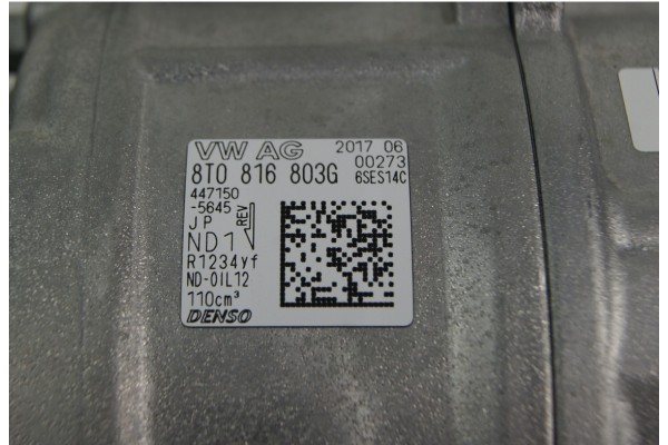 GD AUDI A4 A5 Q5 AIR CONDITIONING COMPRESSOR 8T0816803G ORIGINAL NEW Customs tariff code 84148080