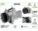 Compressor air conditioning VALEO 699496 Catalog number of substitutes ACAUTO AC 01ZX124 ACAUTO AC 03XX13 ACAUTO AC 04ZX33 AUTOC