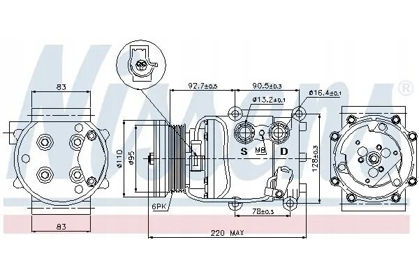 COMPRESSOR AIR CONDITIONING COMPRESSOR 89071 NISSENS Quality of parts according to GVO Q original with factory logo OEM OES