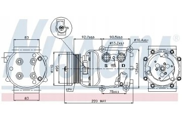 COMPRESSOR AIR CONDITIONING COMPRESSOR 89071 NISSENS Quality of parts according to GVO Q original with factory logo OEM OES
