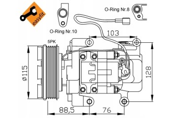 Compressor air conditioning NRF 32681 Part manufacturer NRF