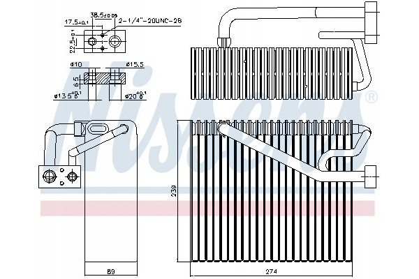 Air conditioning evaporators NISSENS 92211 Part manufacturer Nissens