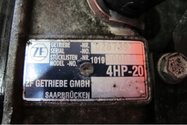 PEUGEOT 407 2 2 16V 3FZ AUTOMATIC TRANSMISSION 20HZ31 4HP 20 Transmission type automatic