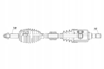 DRIVE AXLE NISSAN X TRAIL T32 1 6DCI 2 0DCI 4WD 14 LEFT MTM Catalog number of the part NPW NS 078