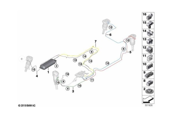 Compresor de suspensión BMW G05 LCI G06 LCI G07 LCI 5A70699 5A57843 6