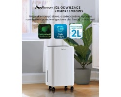 DEHUMIDIFIER 12 LITERS PER DAY TANK 2 L HUMIDITY 3 MODES