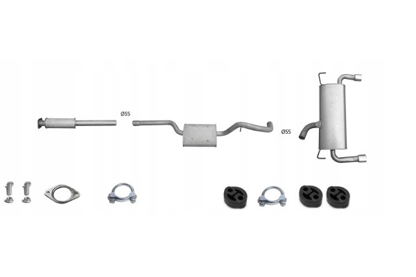 EXHAUST SYSTEM FORD KUGA II 1 5 1 6 SETS SILENCERS MIDDLE FINAL SILENCER