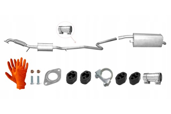 FORD FIESTA 1 6 16V 74kW 2001 11 2005 CENTER END SILENCER
