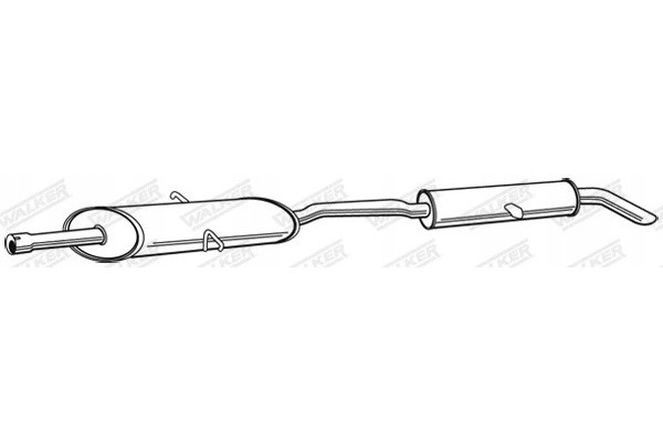 WALKER Final silencer 21521 SILENCER CHRYSLER VOYAGER II 3 3 97 WALK Part manufacturer Walker