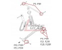 Polybusze Suzuki Jimny III from 1998 eccentric control arm bushings set 80ShA Catalog number of the part P3 10R komplet mimosrod