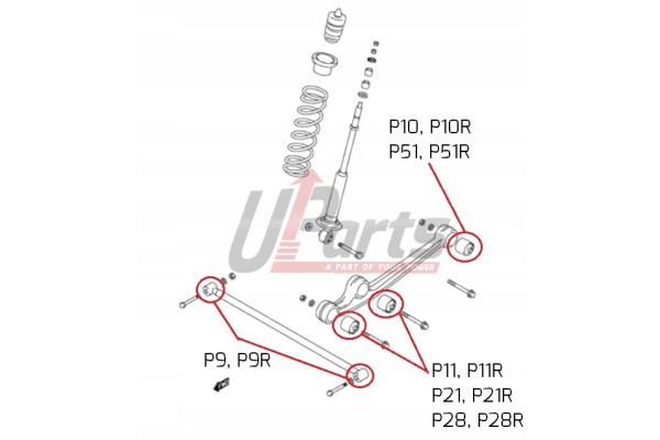 Polybusze Suzuki Jimny III from 1998 eccentric control arm bushings set 80ShA Part manufacturer Kalgum