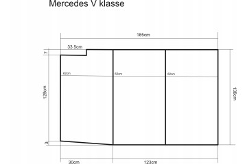 Mattress for car MERCEDES V KLASSE van bus motorhome FOAM HARD 185x138x10 Car type 4x4 SUV cargo vans RVs passenger cars