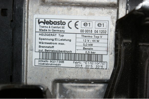 VW SHARAN 7N TSI WEBASTO HEATING 7N0815065N Catalog number of the part 7N0815065N