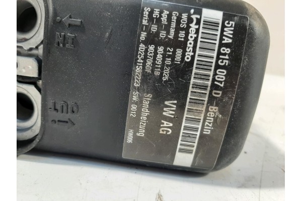 VOLKSWAGEN PASSAT B8 WEBASTO PARKING HEATER 5WA815007D Catalog number of the part 5WA815007D
