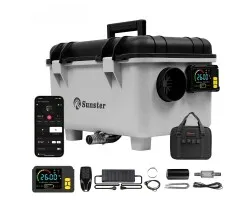 Calefactor de estacionamiento 8KW 12/24V 230V con ventilación y arranque/parada BT