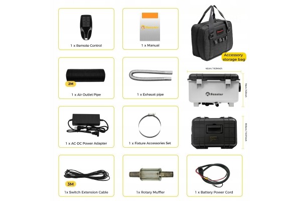 PARKING HEATER 8KW 12 24V 230V WEBASTO WITH VENTILATION AND START STOP BT Customs tariff code 85168080
