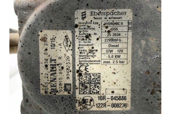 WEBASTO RENAULT TRAFIC III 929159576R Bus 1 6 Catalog number of the part LORK 327 115519 929159576R