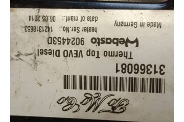 2012 Volvo S60 Parking heater Webasto 31366081 Catalog number of the original 1421318653