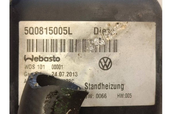 2014 Volkswagen Golf VII Parking heater Webasto 5Q0815005L Catalog number of substitutes 24072013