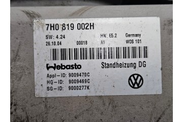 VW T5 webasto dry parking heater AIRTOP 3500 ST 7H0819002H Catalog number of the part VW T5 webasto ogrzewanie postojowe suche A