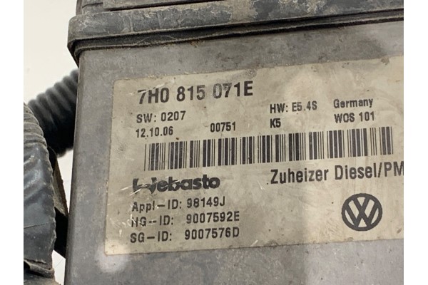 Webasto Heater for VW Transporter T5 7H0815071E Bus 2 5 03 15 Quality of parts according to GVO O original with manufacturer s l