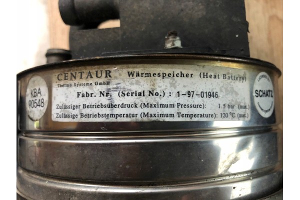1 97 01946 CENTAUR HEAT ACCUMULATOR Product weight with unit packaging 1 5 kg